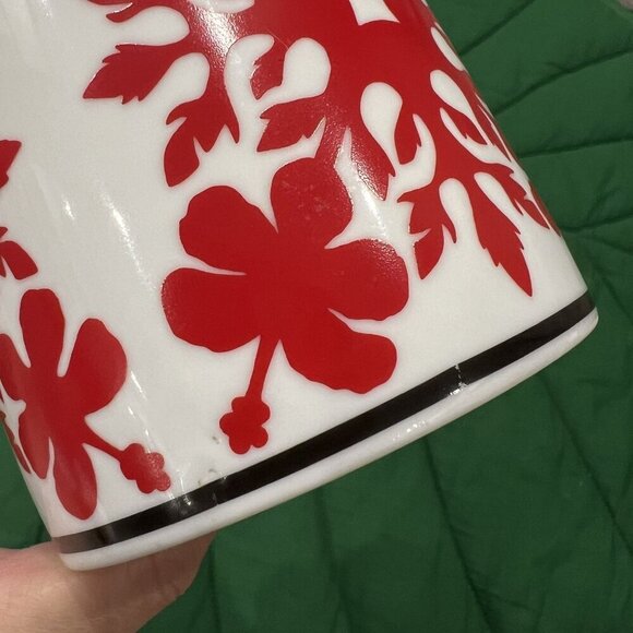 Vintage 1995 Island Heritage Hibiscus Quilt Print Porcelain Mug - Picture 8 of 8